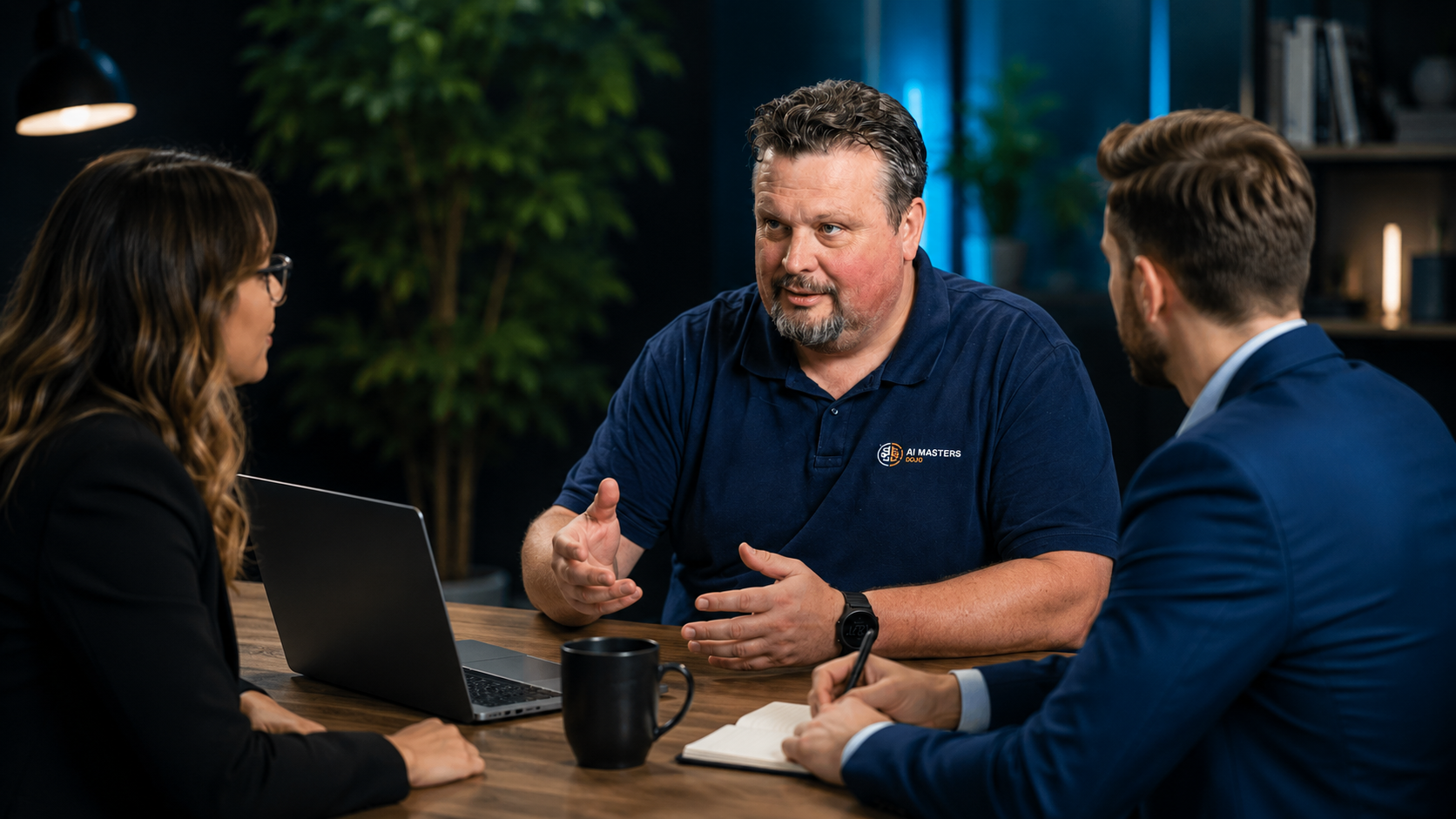 AI Masters DoJo AI leadership coaching conversation with business owners