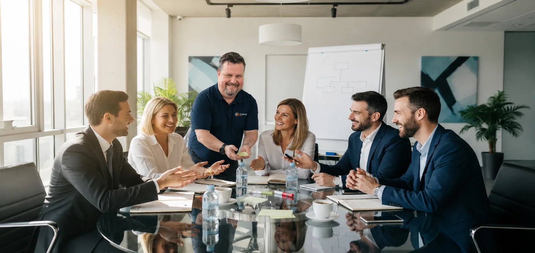 AI Masters DoJo peer group meeting in a boardroom